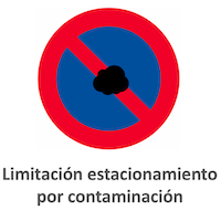 Prohibición aparcamiento zona Azul ZBE (180-200) Alcalá